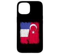 France Turkey Half Flag Turkiye French Turkish Heritage Case for iPhone 15