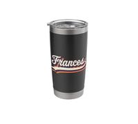Frances First Name Retro Groovy Custom Personalized Name Stainless Steel Insulated Tumbler