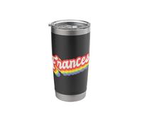 Frances Pride Month LGBTQ Rainbow Flag Name Personalised Stainless Steel Insulated Tumbler