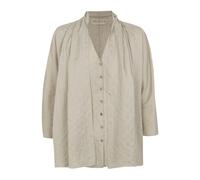 Frances- silk top with cinnamon stripes - female - Cortana - Shirts - Gray - 2XS - Blouses & Shirts 2XS