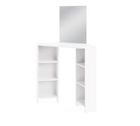 Frances Tall Dressing Table White 6 Shelves