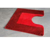 Francesca Granat Red Toilet Mat with Cutout 50x50cm. Pile Height:12mm