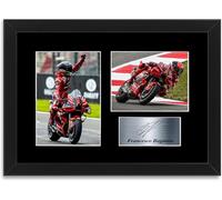 Francesco Bagnaia Motorcycle Racer Signed Photo Display Mount A4 Poster Framed