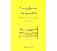 Francesco Geminiani-Sonata E Minor-Alto Saxophone and Piano [Organ]