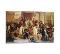 Francesco Hayez-Pope Urban Ii Preaching First Crusade in Square in Clermont Famous Painting Posters Decorative Painting Canvas Wall Art Living Rooms Bedroom Painting 24x36inch(60x90cm)