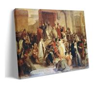 Francesco Hayez-Pope Urban Ii Preaching First Crusade in Square in Clermont Wall Art Posters Wall Art Picture Painting Canvas Prints Artworks Bedroom Living Room Decor 08x12inch(20x30cm)