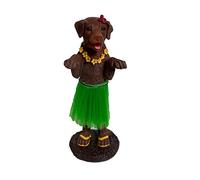 Franchise Figurine Company Hula Dog Dashboard Doll Car Accessories Bobblehead for Van Life and Beach Creations | German Shepherd | Golden Retriever | Labrador Retriever (Chocolate Labrador Retriever)