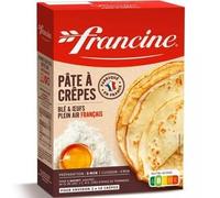Francine Pâte à Crêpes Mix, Blé & Oeufs Plein Air Français, Makes 2x10 Crêpes, 5 Min Prep