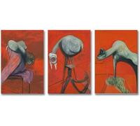 Francis Bacon Posters Triptych Wall Art Figure Abstract Canvas Painting Francis Bacon Prints For Home Room Decor Picture 40x60cmX3 No Frame