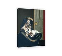 Francis Bacon print on Canvas Henrietta Moraes on a Blue Couch Poster abstract portrait wall art Famous paintings reproduction artwork wall decor Living Room Office100x70cm(33x28in) Framed