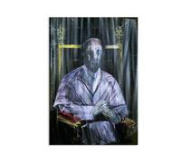 Francis Bacon print on Canvas Imaginary Portrait of Pope Pius XII Poster abstract portrait wall art Famous paintings reproduction artwork wall decor Living Room Office60x40cm(24x16in) Framed