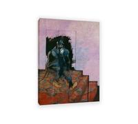 Francis Bacon print on Canvas Seated Figure on a Dappled Carpet Poster abstract portrait wall art Famous paintings reproduction artwork wall decor Living Room Office110x80cm(43x31in) Framed