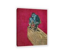 Francis Bacon print on Canvas Study for a Chimpanzee Poster abstract portrait wall art Famous paintings reproduction artwork wall decor Living Room Office40x30cm(16x12in) Framed