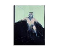 Francis Bacon print on Canvas Study for a Portrait of P.L. No.2 Poster abstract portrait wall art Famous paintings reproduction artwork wall decor Living Room Office40x30cm(16x12in) Frameless