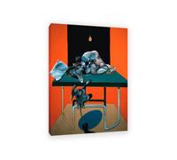 Francis Bacon print on Canvas Two Figures on a Table Poster abstract portrait wall art Famous paintings reproduction artwork wall decor Living Room Office110x80cm(43x31in) Framed