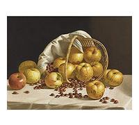 Francis Still Life Apples Chestnuts Basket Painting Art Print Canvas Premium Wall Decor Poster Mural