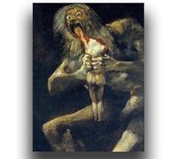 Francisco De Goya Diy Creative Puzzles 1000 Pieces Saturn Devouring His Son Painting, For Family Stress Relief Toys 50X75Cm