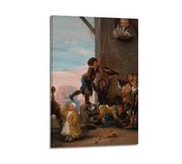 Francisco De Goya Fine Artwork Poster Children Fighting for Chestnuts Canvas And Wall Art Picture Print Modern Family Bedroom Decors 08x12inch(20x30cm)
