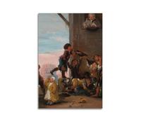 Francisco De Goya Fine Artwork Poster Children Fighting for Chestnuts Canvas Wall Art Scroll Picture Print Living Room Walls Decor Homes 20x30inch(50x75cm)