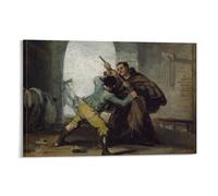 Francisco De Goya-Friar Pedro Wrests The Gun from El Maragato Painting On Canvas Wall Art Poster Scroll Picture Print Walls Decor