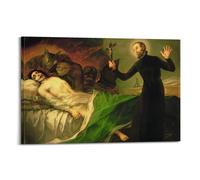 Francisco De Goya Painter Work Poster - Helping A Dying Impenitent Canvas Wall Art Decorative Bedroom Modern Home Print Picture Artworkss 16x24inch(40x60cm)