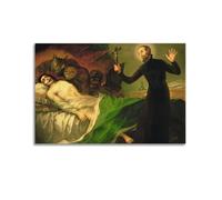 Francisco De Goya Painter Work Poster - Helping A Dying Impenitent Home Decor Wall Art Hanging Picture Print Bedroom Decorative Paintings Room Aesthetic 20x30inch(50x75cm)