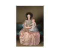 Francisco De Goya Paintings Wall Art Poster Prints La Comtesse D'Altamira Et Sa Fille María Agustina Decorative Painting Canvas Wall Art Living Rooms Bedroom Painting Unframe 24x36inch(60x90cm)