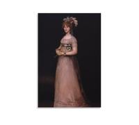 Francisco De Goya-Portrait of The Countess of Chinchon Poster Print Art Wall Painting Canvas Posters Modern Bedroom Decor 12x18inc