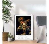 Francisco de Goya - Saturn Devouring His Son print, Famous classic paintings, Iconic painters art work, A4 / A3 Home Decoration Wall Art Deco, Frame options available (A3 Print Only)