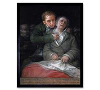 Francisco De Goya Self Portrait With Dr Arrieta Art Print Framed Poster Wall Decor 12x16 inch