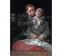 Francisco De Goya Self Portrait With Dr Arrieta Unframed Wall Art Print Poster Home Decor Premium