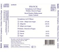 FRANCK: SYMPHONY IN D MINOR; PR‚LUDE, CHORAL ET FUGUE NEW CD
