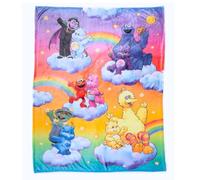 Franco Collectibles Care Bears x Sesame Street Bedding Super Soft Cozy Plush Throw, 46 in x 60 in, (Officially Licensed Product)