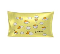Franco Collectibles Hello Kitty & Friends Gudetama Beauty Silky Satin Standard Pillowcase Cover 20x30 for Hair and Skin, (Official Licensed Product)