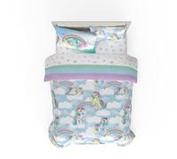 Franco Collectibles My Little Pony Classic Retro Rainbow Bedding 7 Piece Super Soft Comforter and Sheet Set with Sham, Full, (100% Official Licensed Product)