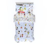 Franco Collectibles Peanuts Multi Character Bedding 5 Piece Super Soft Comforter and Sheet Set with Sham, Twin, (100% Official Licensed Product)