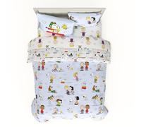 Franco Collectibles Peanuts Multi Character Bedding 7 Piece Super Soft Comforter and Sheet Set with Sham, Full, (100% Official Licensed Product)
