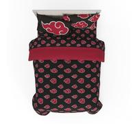 Franco Comforter and Sheet Set, Microfiber, Black-Naruto, 7 Piece Full Size