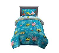 Franco Comforter and Sheet Set, Microfiber, Spongebob, 4 Piece Twin Size