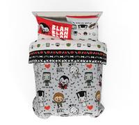 Franco Comforter and Sheet Set, Microfiber, Universal Little Monsters, 7 Piece Full Size