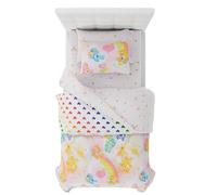 Franco Comforter and Sheet Set, Microfiber, Yellow-Care Bears, 5 Piece Twin Size