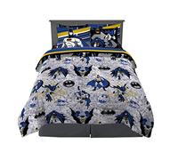 Franco Comforter and Sheet Set with Sham, Microfiber, Batman, 7 Piece Full Size