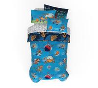 Franco Comforter and Sheet Set with Sham, Microfiber, Dog Man, 5 Piece Twin Size