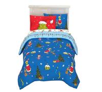 Franco Comforter and Sheet Set with Sham, Microfiber, Multicolored, 5 Piece Twin Size