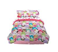 Franco Comforter and Sheet Set with Sham, Microfiber, Squishmallows, 7 Piece Full Size