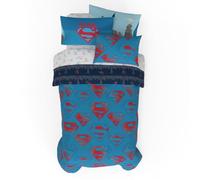 Franco Comforter and Sheet Set with Sham, Microfiber, Superman, 5 Piece Twin Size