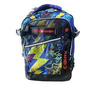 Franco Cosimo Panini Comix Organized Backpack with WBS 2.0 System, Multicoloured, Ergonomic Shoulder Straps with Memory Foam, Graffiti Style