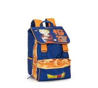 Franco Cosimo Panini DRAGON BALL SUPER Official Dragon Ball School Backpack, Expandable Backpack, 2 Large Compartments, 2 Front Pockets, 2 Side Pockets, Padded Adjustable Straps, 29 x, Blue/Orange, 29