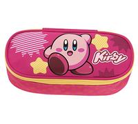 Franco Cosimo Panini Kirby - Oval Organized School Case, with Internal Dividers and Elastic Stationery Holder - Pencil Case for Child and Girl Ideal for Middle and Elementary, 22x7Hx9,5 cm