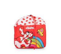 Franco Cosimo Panini PIMPA Official Pimpa Drawstring Bag with Print and Adjustable Fabric Shoulder Straps, Top Opening and Hook for Coin Purse, Gift Idea for Children and Girls, 33x36HX3cm